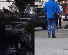 У центрі Одеси чоловік зірвався з даху, з'їхалася поліція: відео трагедії