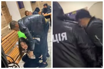 Буйная девушка устроила дебош в полиции: кадры позора из Одессы
