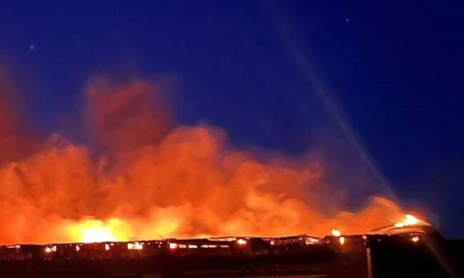 пожар, огонь, последствия атаки