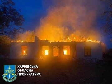 Обстріл Харківщини, пожежа
