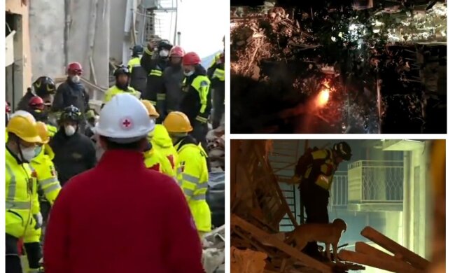 Потужний вибух зруйнував будівлі в центрі міста, під завалами багато людей: кадри події
