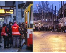 Гігантські черги вишикувалися на зупинках, без конфліктів не обходиться: кадри колапсу в Одесі