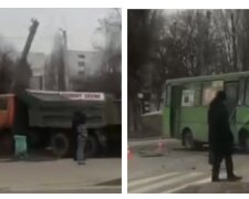 Камаз протаранил маршрутку с пассажирами в Харькове, есть пострадавшие: детали и кадры жуткой аварии