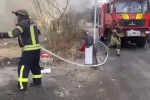 последствия атаки, пожар