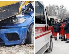 В Одессе автокран раздавил иномарку, в машине находились дети: кадры с места ДТП
