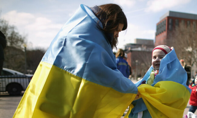 Demonstrators Rally Against Russia’s Aggression In Ukraine