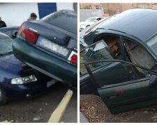 В Одессе водитель иномарки прокатился по капотам автомобилей и сбежал: кадры беспредела
