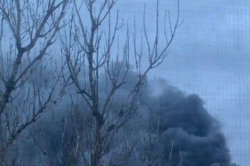дым, пожар, война в Украине