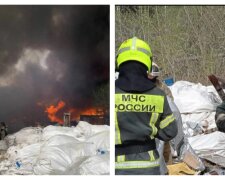 Вкрай серйозна пожежа спалахнула на складах у росії, є загроза вибуху: кадри з місця