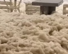 "Такого ви точно не бачили": український курорт потопає в "вершках", незвичайне явище потрапило на відео