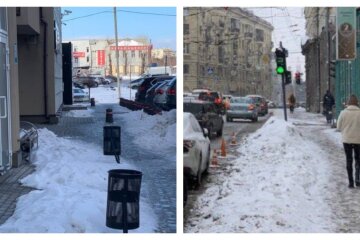 Харьковчане жалуются на "месиво" из снега и грязи на улицах: кадры из центра города
