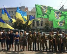 Ветераны АТО митингуют в Харькове (фото)