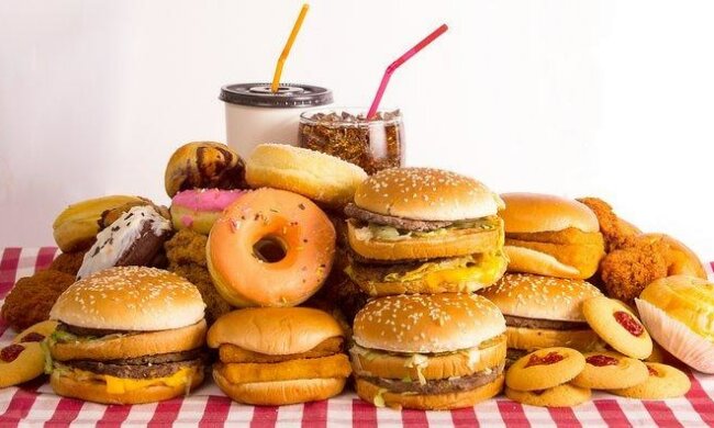 вредные продукты, фастфуд
