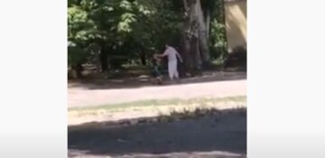 В Днепре неадекватный побил чужого ребенка за "нарушение границ двора": видео инцидента
