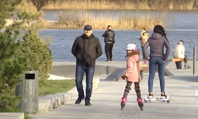 весна, украина, люди, погода