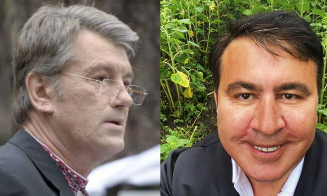 Осунувшийся Ющенко на фото с Саакашвили встревожил украинцев: "Никак не оправится от полония"