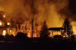 война в Украине, пожар после атаки