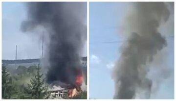 в Крыму прогремели взрывы, вспыхнули пожары