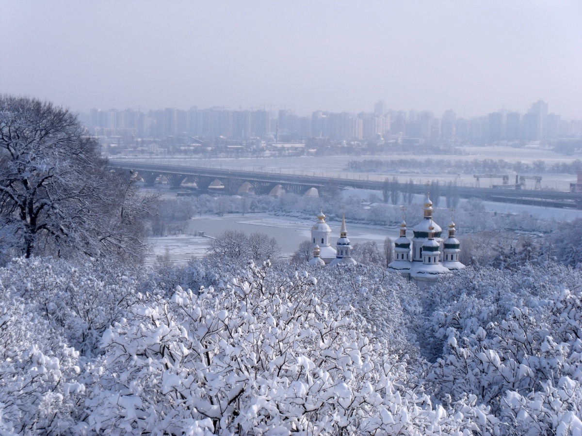 парки киева зимой