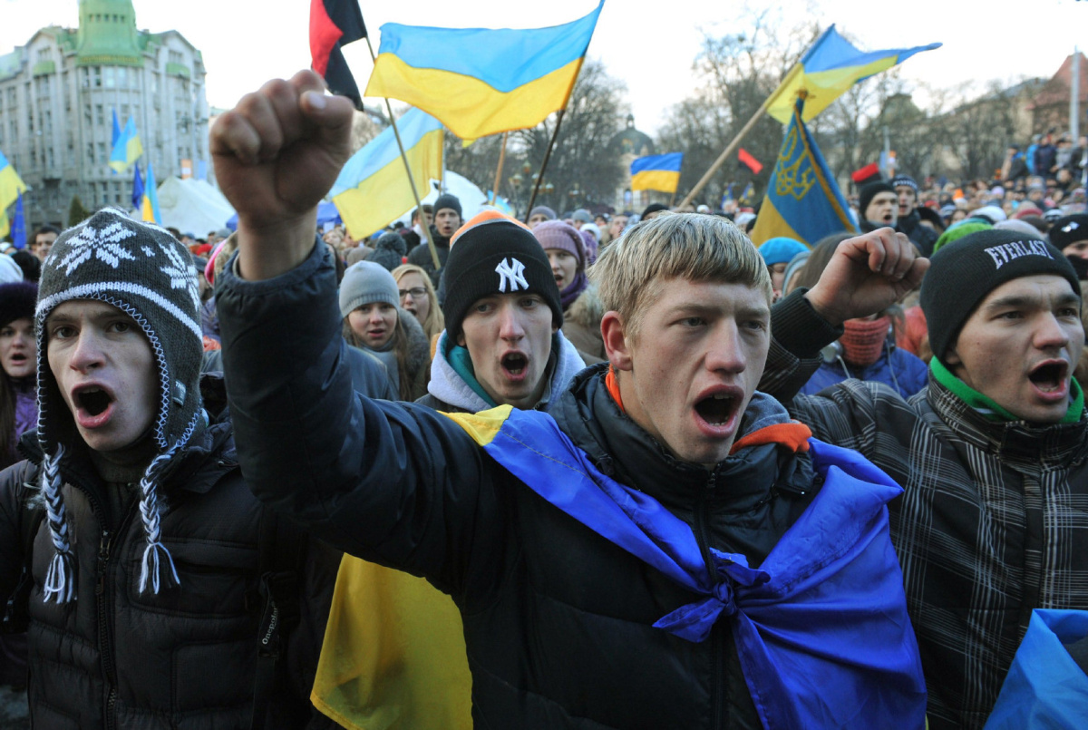 Украинцы радовались. Националисты на Майдане 2014. Украинский митинг. Украинцы на Майдане. Националисты на Майдане.